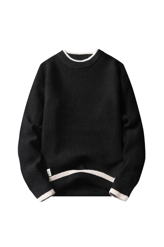 Men's Knitted Sweater Coat Warm Long Sleeve Round Neck Casual Outdoor Winter Fall Fashion Comfortable Soft Yarn