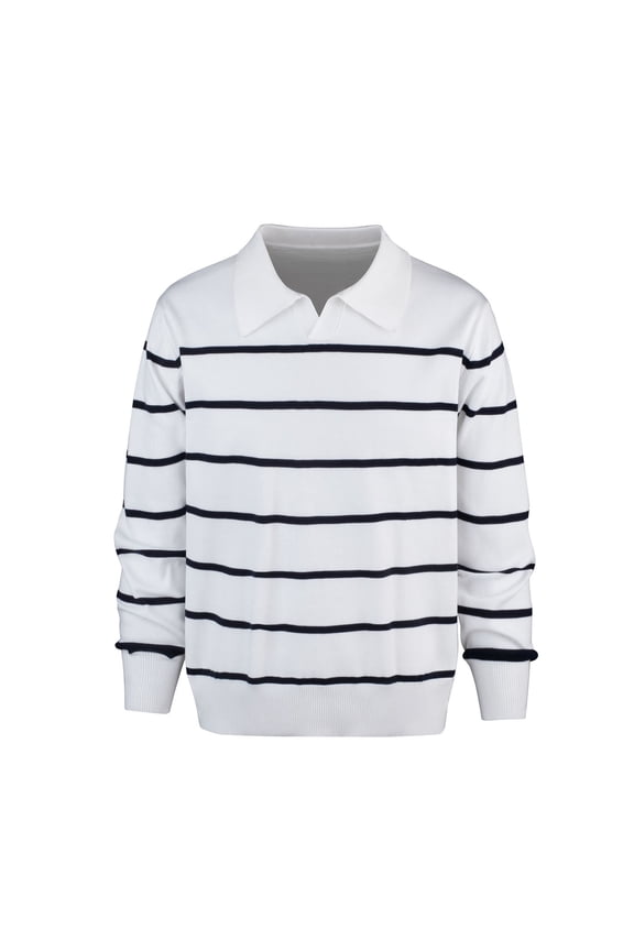 Men's Knitted Turtleneck Sweater Warm Long Sleeve Pullover Vintage Solid Color Base Layer White L