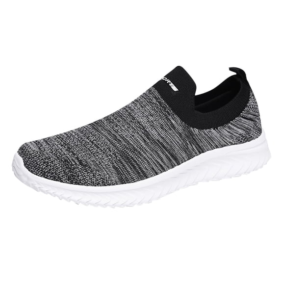 Men's Knitted Walking Shoes Lightweight Wide Width Sneakers Indoor Outdoor Workout Running Shoes Breathable S𝗅ip On Trainers Shoes Casual Non-S𝗅ip Athlet𝗂c Shoes