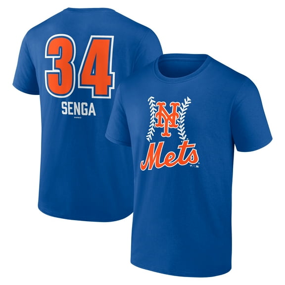 Men's Kodai Senga Royal New York Mets Fastball Player Name & Number T-Shirt