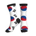 thumbnail image 1 of Men's Korean Flag Novelty Athletic Socks Women's Digital Printing Funky Patterned Crew Socks, 1 of 7