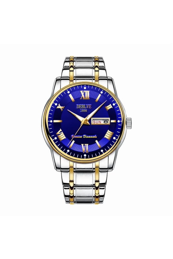 Men's Korean-Style Minimalist Business Watch, Auto Quartz Movement, Water-Resistant, Luminous, Calendar Function, Non-Mechanical