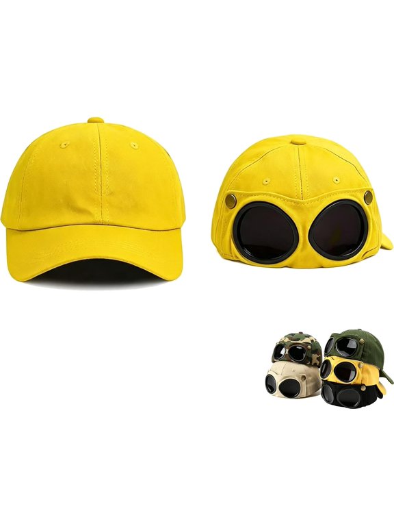Men's Korean-Style Pilot Baseball Cap, Pilot Goggles Baseball Cap, for Men Women