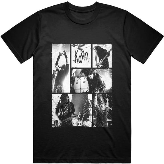 Men's Korn Blocks Slim Fit T-shirt Small Black