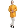 thumbnail image 1 of Men's Kurta Pant Set Silk Blend Comfortable Indian Dress Kurta Pant Set Party Wear, 1 of 5