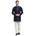 thumbnail image 1 of Men's Kurta Pant Set Silk Blend Comfortable Indian Dress Kurta Pant Set Party Wear, 1 of 5