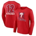 thumbnail image 1 of Men's Kyle Schwarber Red Philadelphia Phillies Fastball Player Name & Number Long Sleeve T-Shirt, 1 of 3