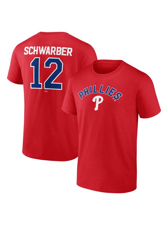 Men's Kyle Schwarber Red Philadelphia Phillies Winning Streak Name & Number T-Shirt