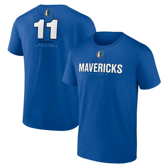 Men's Kyrie Irving Blue Dallas Mavericks Behind The Back Name & Number T-Shirt