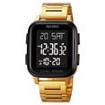 thumbnail image 1 of Men's LED Luminous Digital Watch with 5ATM Waterproof, Dual Time Zone, Calendar and Stainless Steel Band, 1 of 4