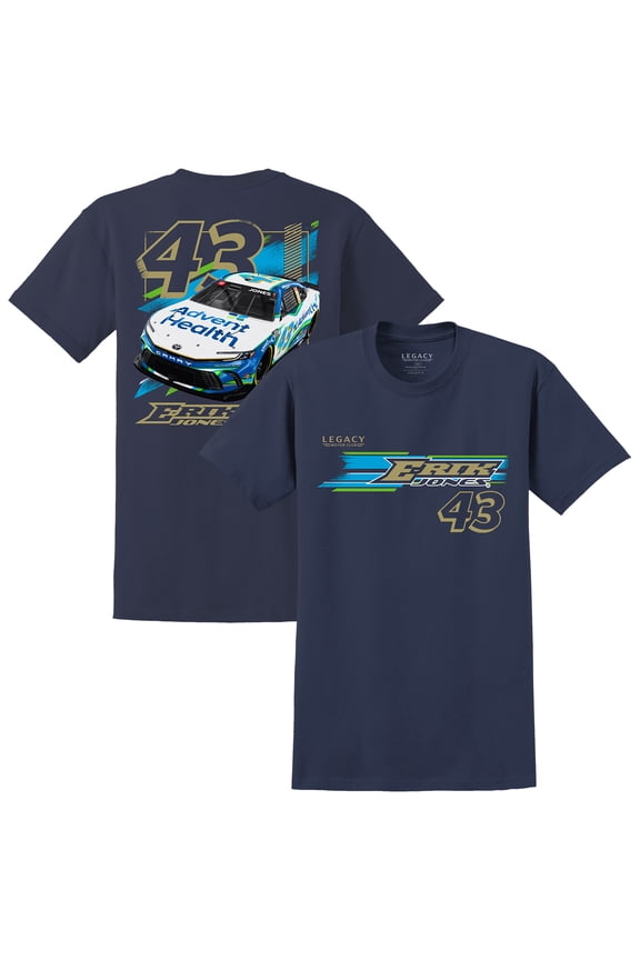 Men's LEGACY Motor Club Team Collection Navy Erik Jones Advent Health Car T-Shirt