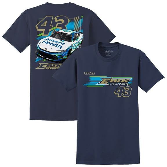 Men's LEGACY Motor Club Team Collection Navy Erik Jones Advent Health Car T-Shirt
