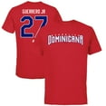 thumbnail image 1 of Men's LEGENDS Vladimir Guerrero Jr. Red Dominican Republic Baseball 2023 World Baseball Classic Name & Number T-Shirt, 1 of 3