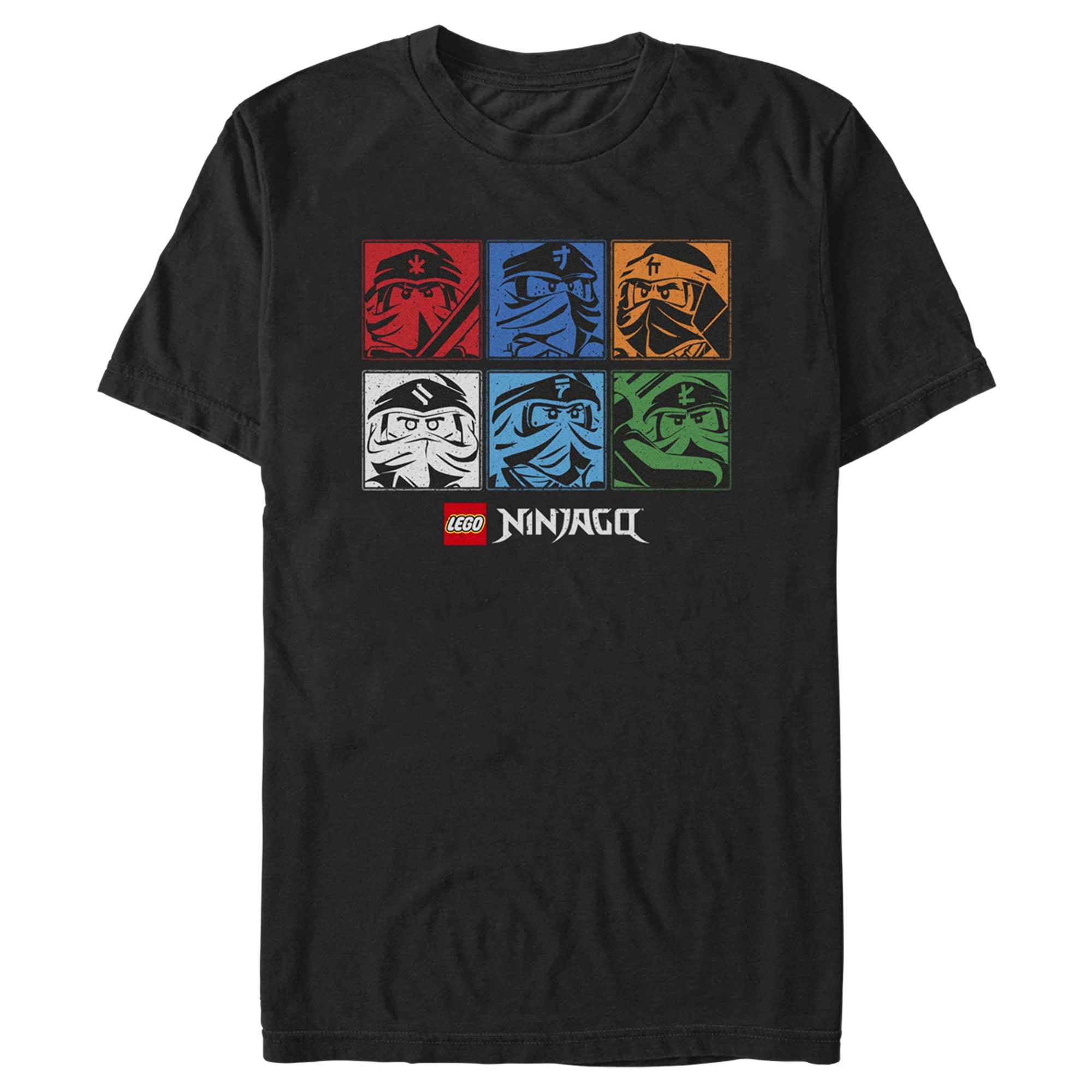 LEGO Boys Ninjago Ninja Group Graphic Tee Zane Featured Black Small LEGO Merchandise Clothing Gift Walmart