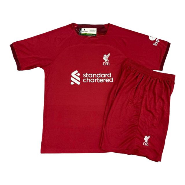 Men's LIVERPOOL LFC Futbol Sports Soccer Jersey TShirts & Shorts RED