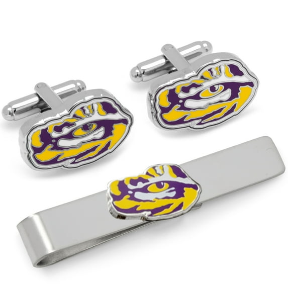 Men's LSU Tiger's Eye Tie Bar Gift Set