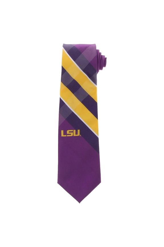 Men's LSU Tigers Woven Poly Grid Tie