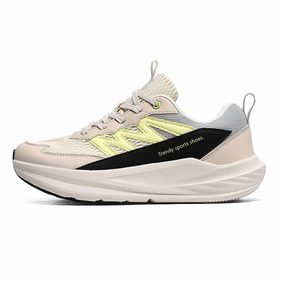 Men's Lace‑Up Athletic Running Sneakers, Mesh Upper Sports Footwear with Overlay Panels and Thick Contoured Midsole for Daily Workout and Walking