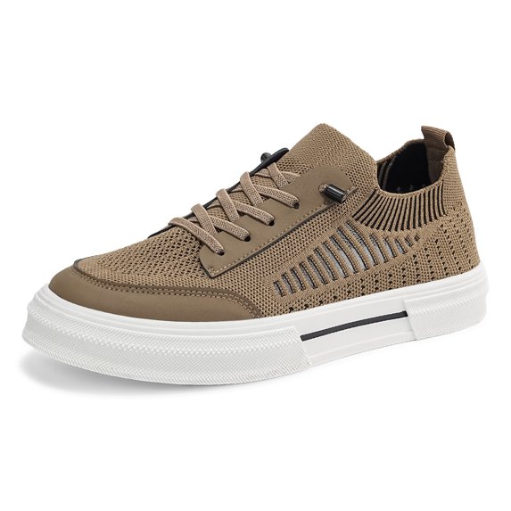 Men's Lace-Up Breathable Knit Low Top Casual Shoes
