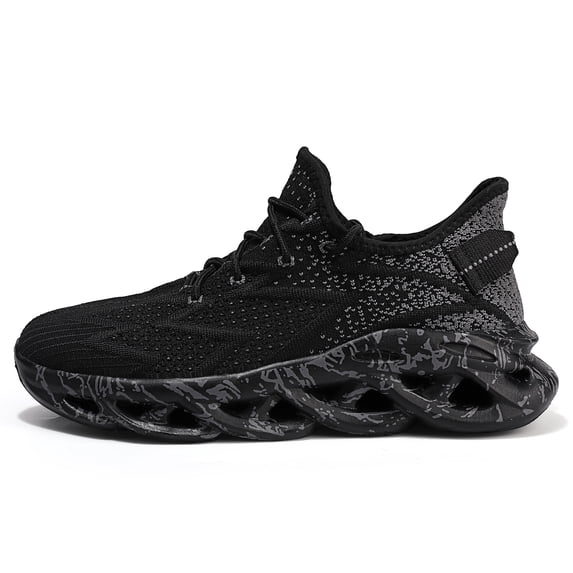 Men's Lace-Up Knit Breathable Blade Athletic Sneakers