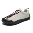 thumbnail image 1 of Men's Lace‑Up Low‑Top Hiking Trail Shoes, Synthetic Leather Upper Mesh Lining Square Toe Rugged Rubber Outsole Lightweight Footwear For Trekking Walking And Daily Outdoor Activities, 1 of 7
