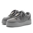 thumbnail image 1 of Men's Lace-Up Low Top Platform Fashion Sneakers, Adult Male Round Toe Textured Upper Footwear with Chunky Thick Outsole for Daily Street Styling, 1 of 1
