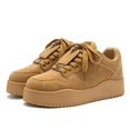 thumbnail image 1 of Men's Lace-Up Low Top Platform Fashion Sneakers, Adult Male Round Toe Textured Upper Footwear with Chunky Thick Outsole for Daily Street Styling, 1 of 2