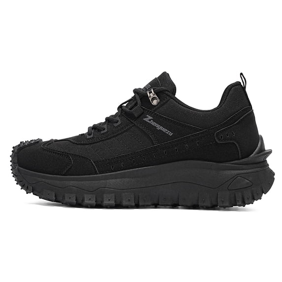 Men's Lace‑Up Mid‑Top Outdoor Hiking Shoes, Spliced Multi‑Panel Upper Footwear with Deep‑Lug Rugged Thick Outsole for Mountain Trekking and Field Outdoor Activities