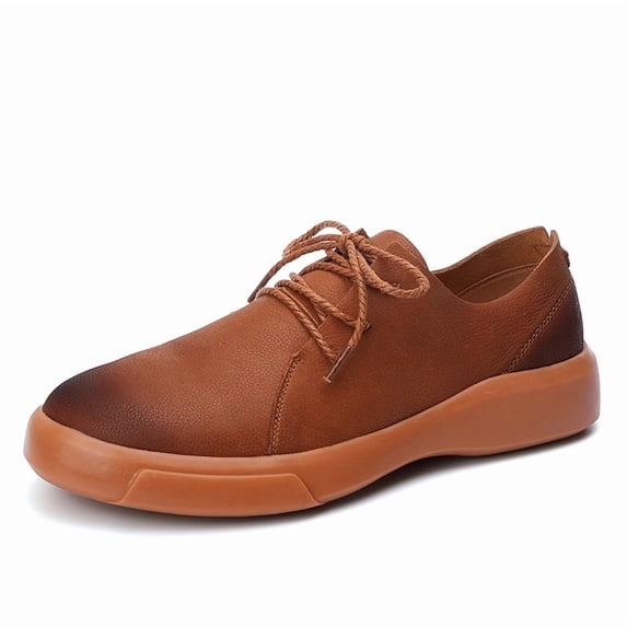 Men's Lace-Up Retro Matte Leather Casual Shoes