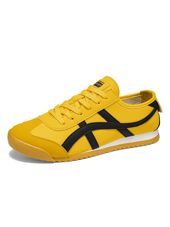 Men's Lace‑Up Retro Mixed‑Material Skate Sneakers, Serrated Edge Flat Outsole Round‑Toe Low‑Top Footwear for Spring Daily Casual Wear