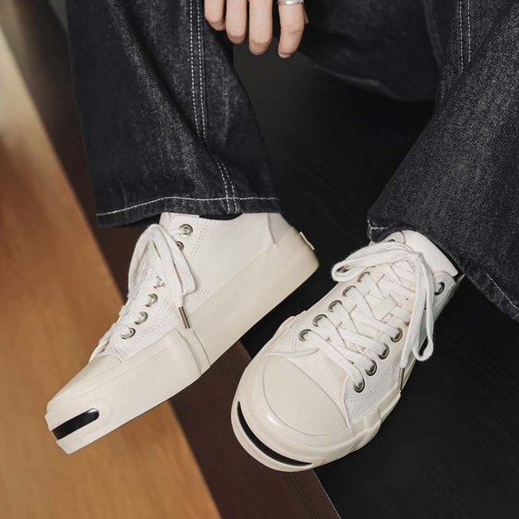 Men's Lace-Up Split Toe Low Top Canvas Shoes
