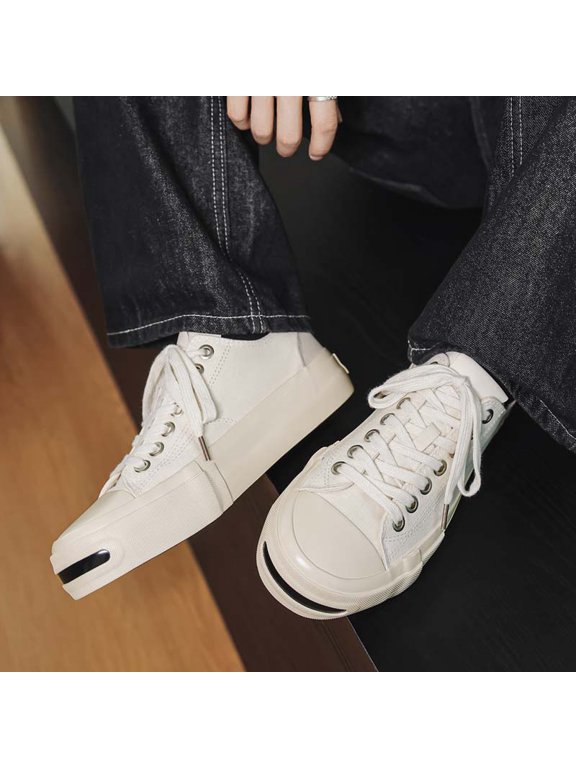 Men's Lace-Up Split Toe Low Top Canvas Shoes