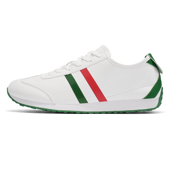 Men's Lace-Up Striped Low Top Retro Casual Sneakers