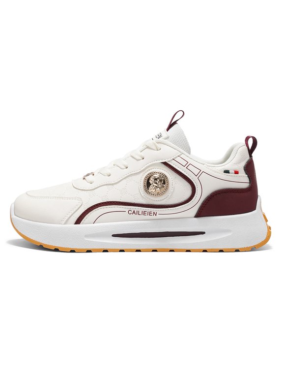 Men's Lace‑up Fashion Platform Sneakers, Casual Daily Walking Shoes with Thick Midsole for All Day Outdoor Wear
