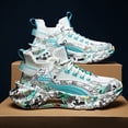 thumbnail image 1 of Men's Lace-up Graffiti Trendy Blade Type Sneakers - Shock-absorbing And Breathable - Running Shoes, 1 of 10