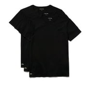 Men's Lacoste Black Essentials 3-Pack V-Neck T-Shirts - M