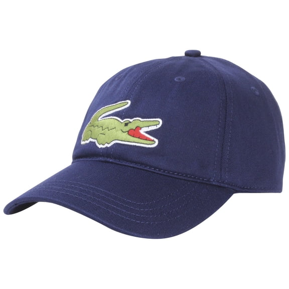 Men's Lacoste Navy Blue Oversized Crocodile Strapback Cap - OSFA