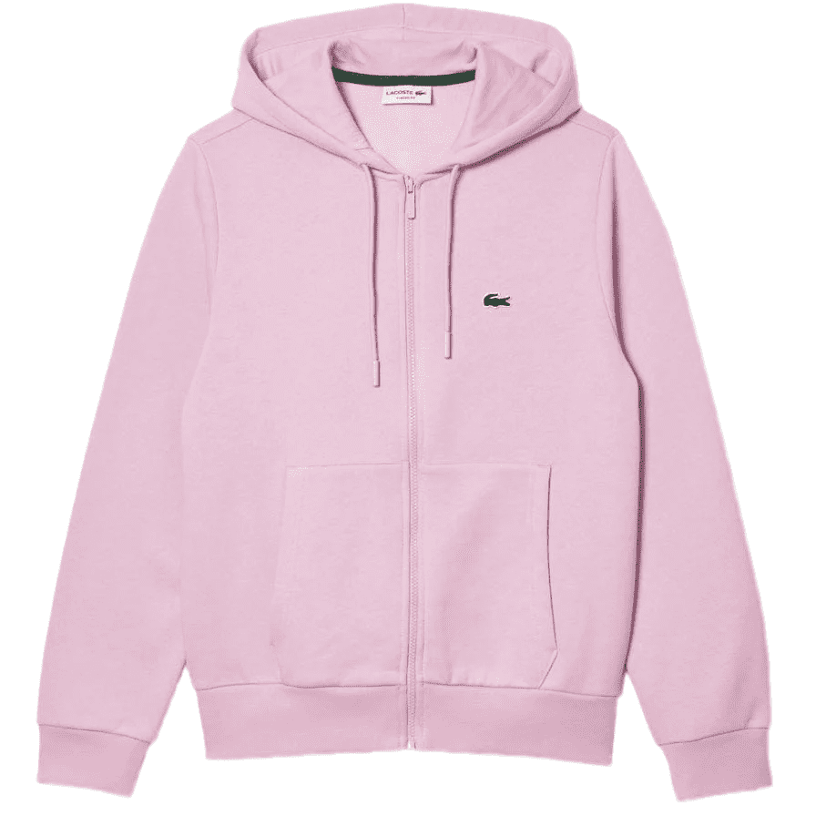 Men's Lacoste Pink Kangaroo Pocket Fleece Hoodie Sweatshirt - 8/3XL -  Walmart.com