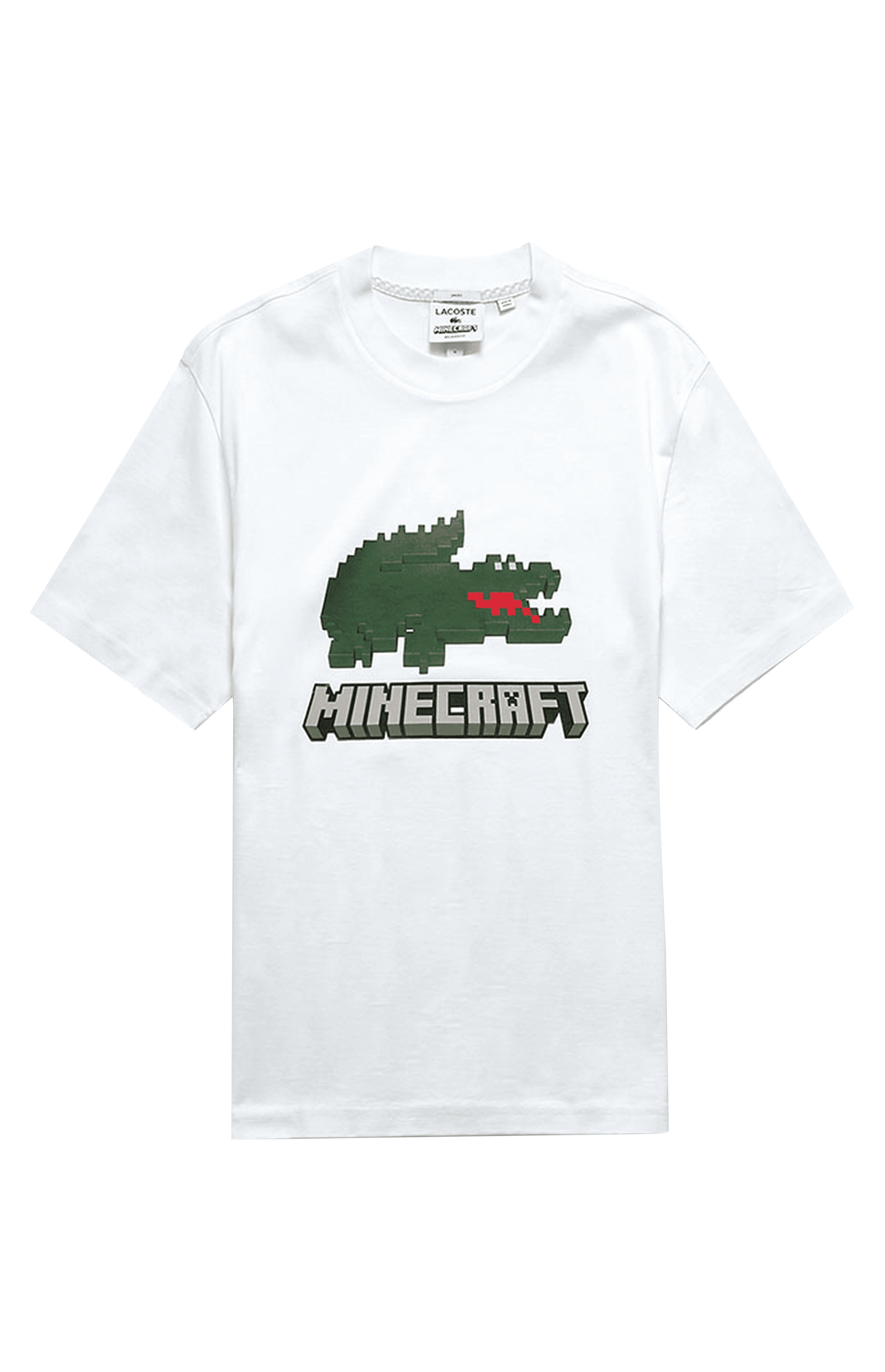 Men's Lacoste White Lacoste x Minecraft T-Shirt - M