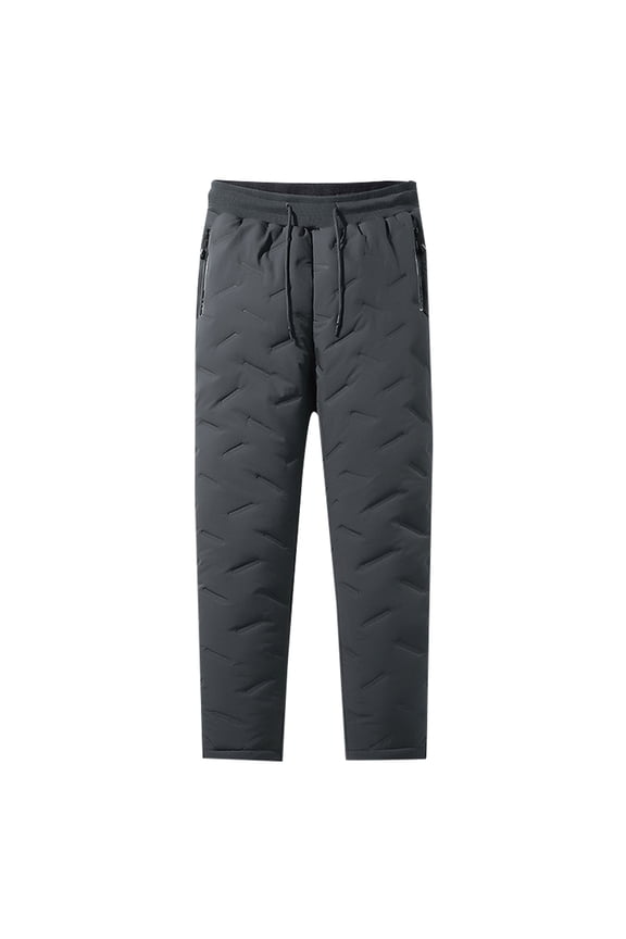 Men's Lamb Wool Casual Trousers And Keep Warm Trousers Plus Velvet Thick Solid Color Large Size Running Fitness Sports Pants