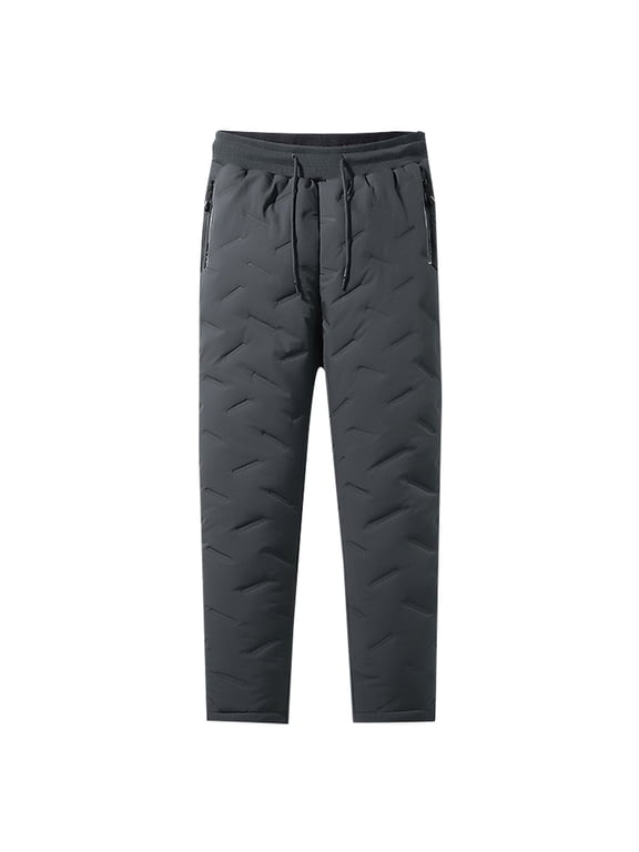 Men's Lamb Wool Casual Trousers And Keep Warm Trousers Plus Velvet Thick Solid Color Large Size Running Fitness Sports Pants