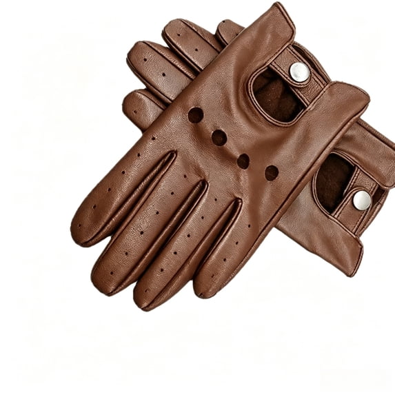 Men’s Lambskin Leather Driving Gloves, Premium Leather Gloves for Riding & Daily Wear 