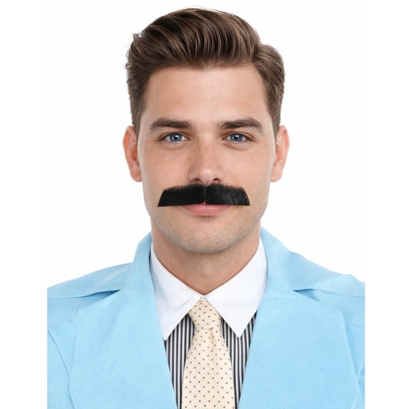 Men's Lampshade Mustache | Human Facial Hair | Multiple Colors | HPO