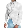 thumbnail image 1 of Men's Lapel Blazer Jacket Sport Coat, Cross Strap Cutout Hollow Out Single鈥態reasted Casual Suit Jacket for Party Club Nightclub Prom, 1 of 9