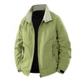 thumbnail image 1 of Men's Lapel Collared Jacket Windproof Casual Stylish Cargo Jackets Three Season Work Outdoor Sport Windbreaker, 1 of 3