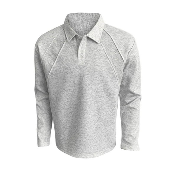 Men's Lapel Long Sleeve Shirt Quick-Dry Performance Casual Collared Athletic Shirt for Men Slim Fit Comfortable Dress Shirt Mens Summer Lightweight Pullover Tee Shirts