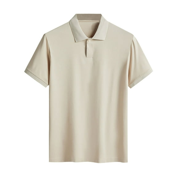 Men's Lapel Polo Shirt Summer Thin Polo Shirt Short Sleeve Casual Business Top Soft Breathable Shirt