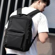 Mens Laptop Backpack Large Capacity | Wearproof Cloth, Black/Gray | 17 Inch Ergonomic Travel Bag with Multiple Pockets, Lightweight Business & Outdoor Daypack