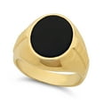 thumbnail image 1 of Men’s Large 14k Yellow Gold Plated Black Signet Style Classic Ring - Size 14.5, 1 of 7