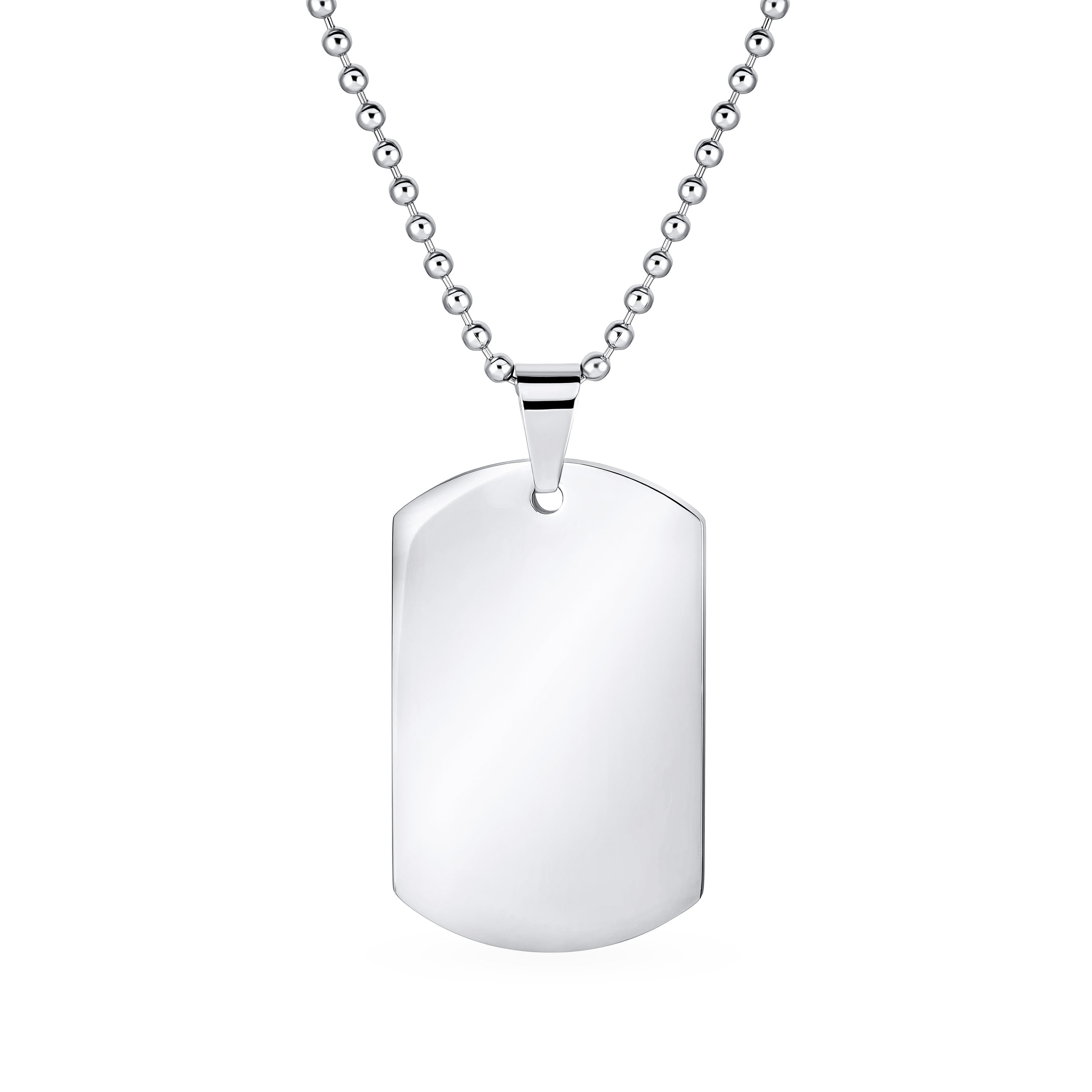 Men's Dog Tag Necklace Stainless Steel